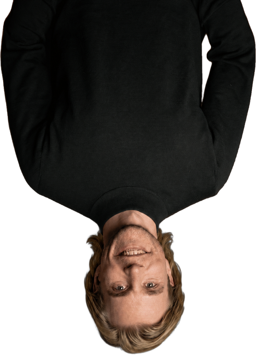 Julian Lucas Wohlleber, portrait shown upside-down